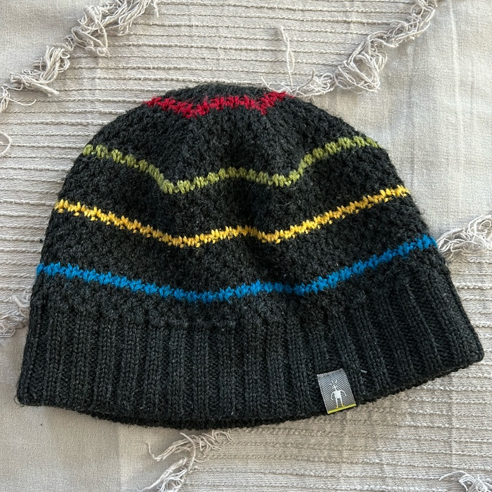 Kids knit smartwool beanie winter hat